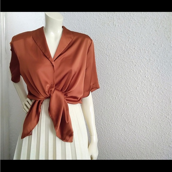 Rust collared blouse - Picture 5 of 5